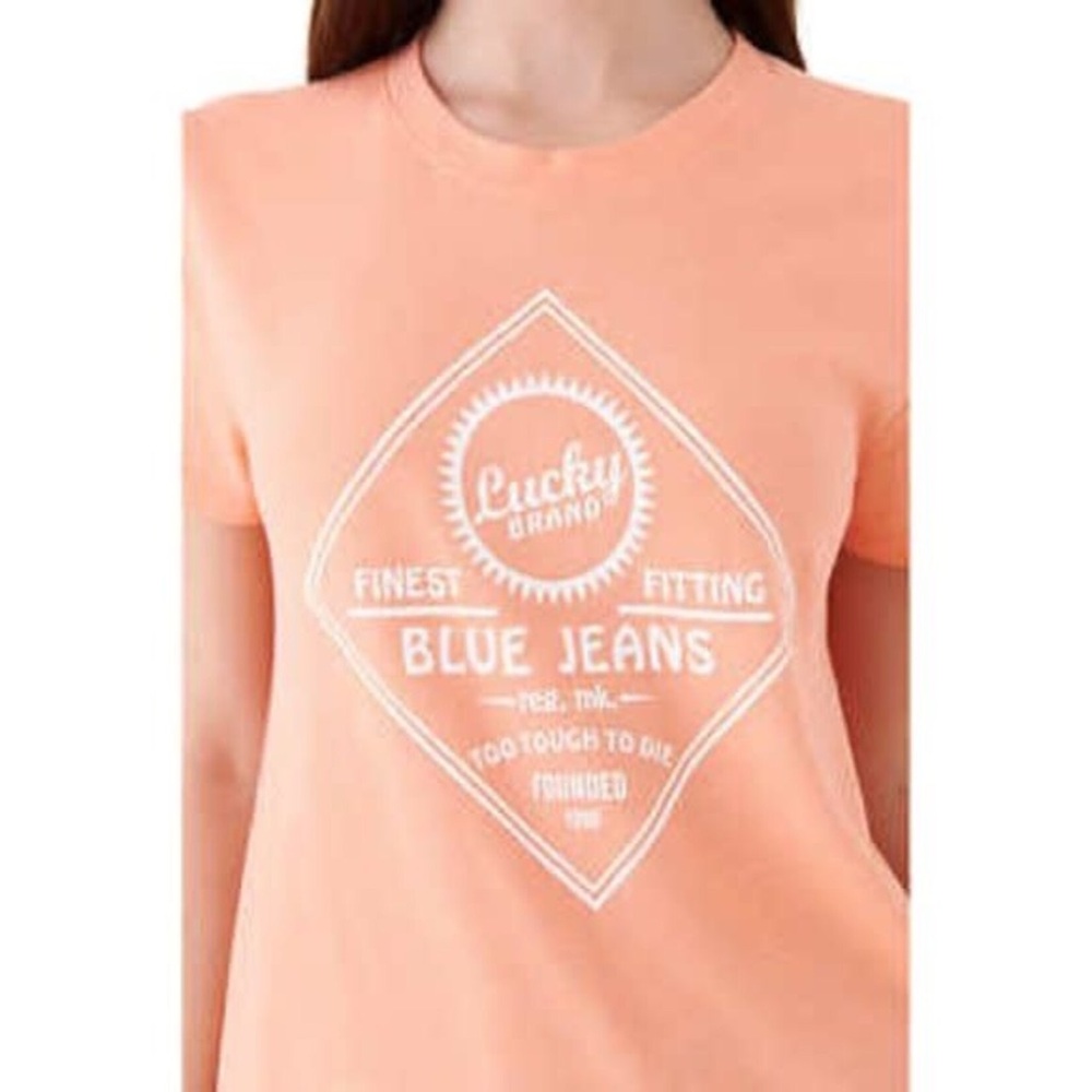 Lucky Brand | Peach Coloured Women’s “Too Tough To Die” T Shirt